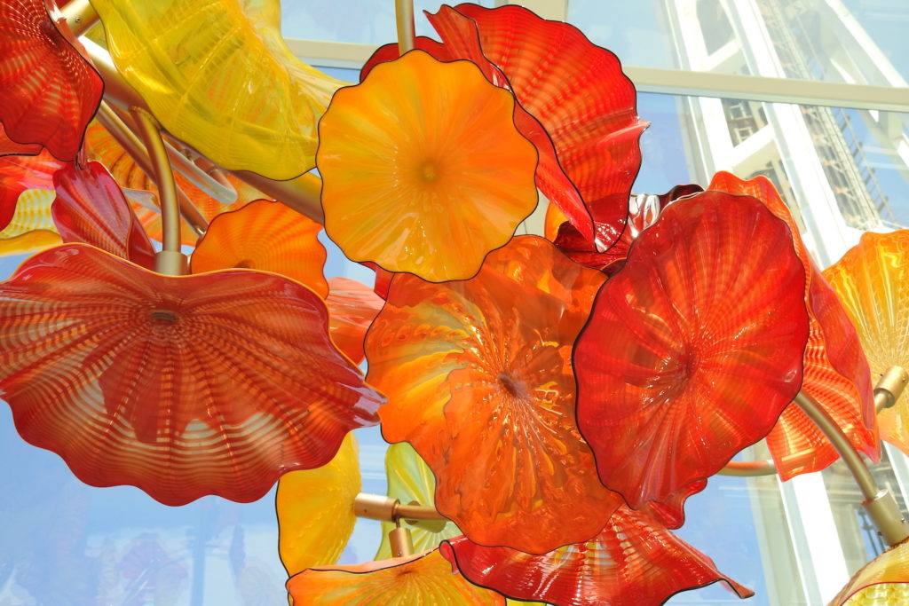 Part of a huge glass creation at Chihuly Gardens, Seattle (the final destination of a one-way cruise. www.gypsyat60.com