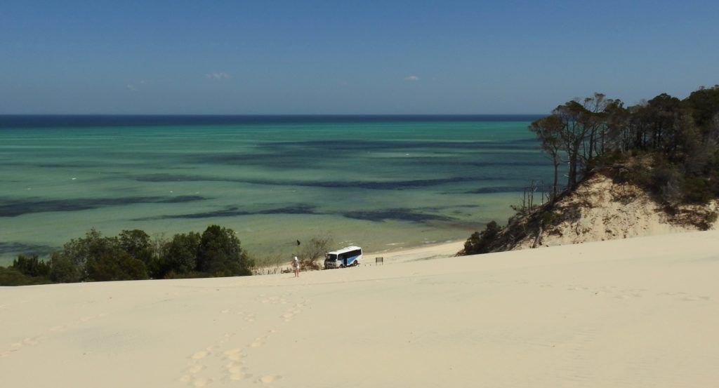 View from the Big Sand Hill, Moreton Island, south of Tangalooma Island Resort. www.gypsyat60.com