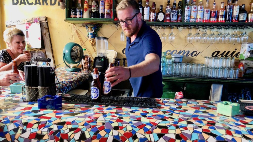 Mosaic bar - Mundo Bizarro, Curacao, Caribbean. www.gypsyat60.com