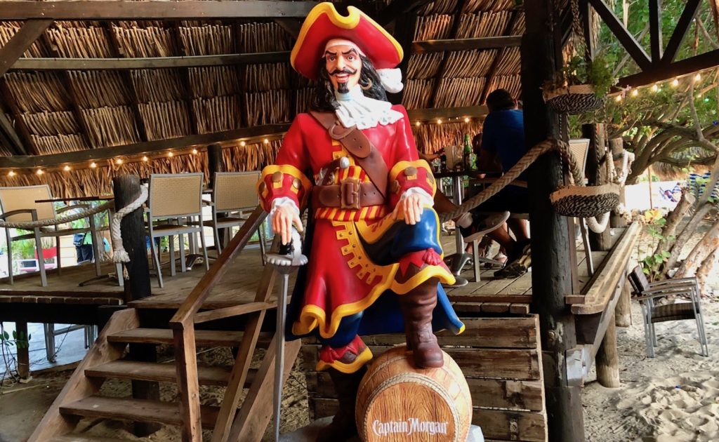 Captain Morgan of Spiced Rum fame, welcomes everyone to the Pirate Bay Bar and Restaurant, Willemstad, Curacao. www.gypsyat60.com