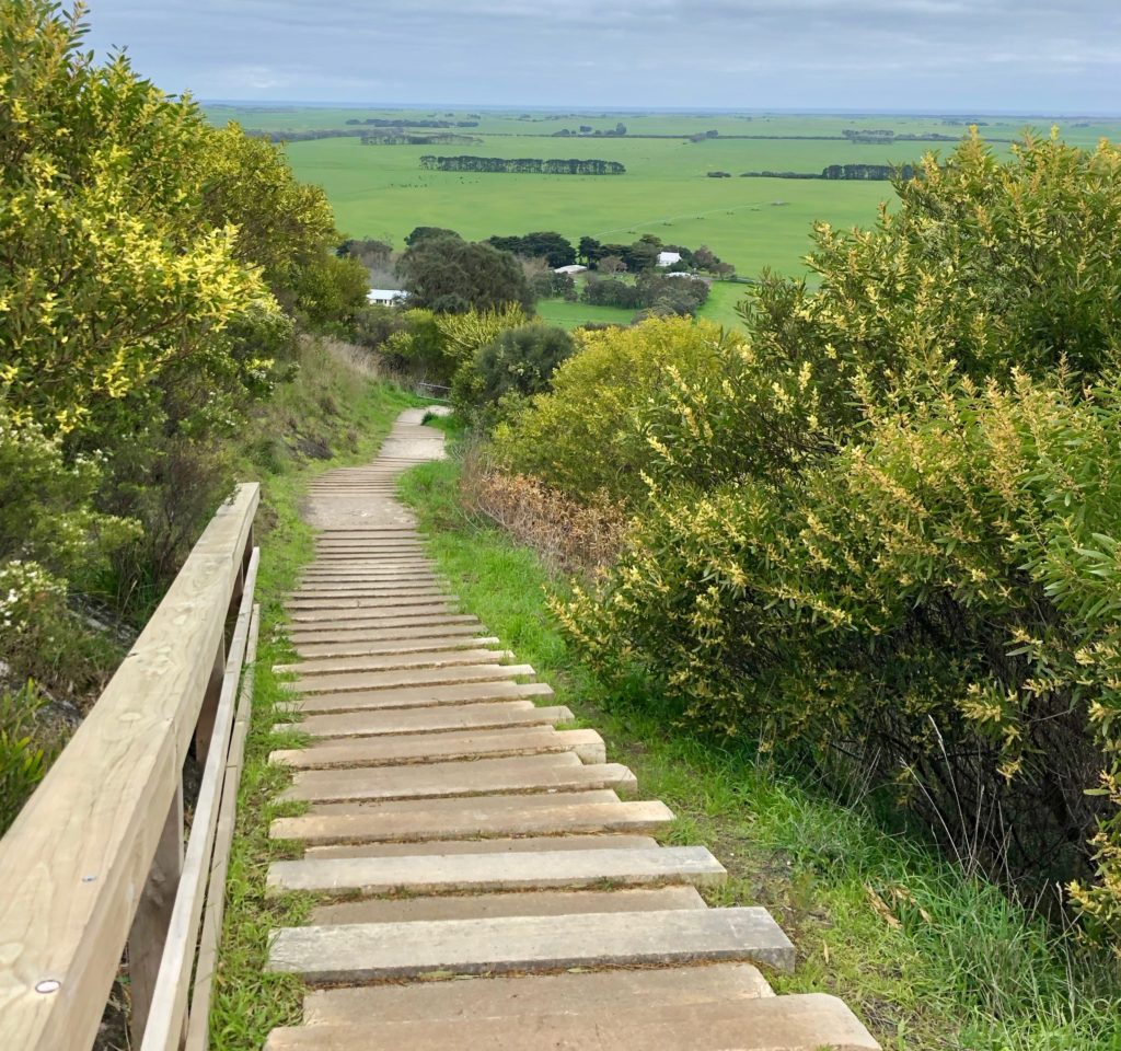 Mount Gambier's Mount Shank that takes 1038 steps to reach the crater rim. www.gypsyat60.com