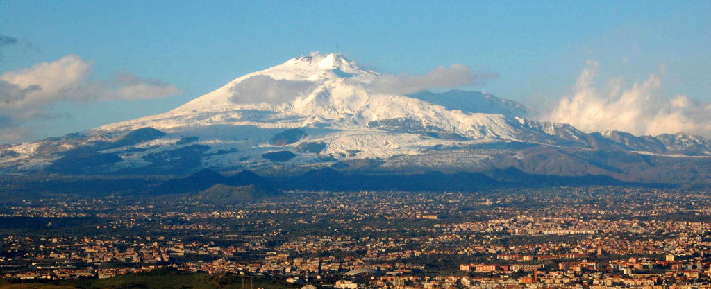A Taormina view of Mt Etna