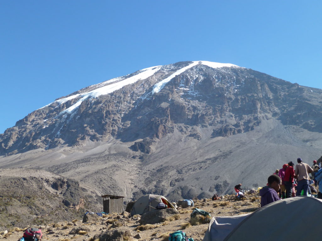 Barafu Campsite the night before climbing Mt Kilimanjaro