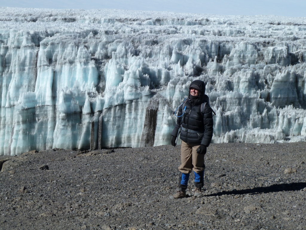 Glaciers and Ice Cliffs at the summit while Climbing Mt Kilimanjaro