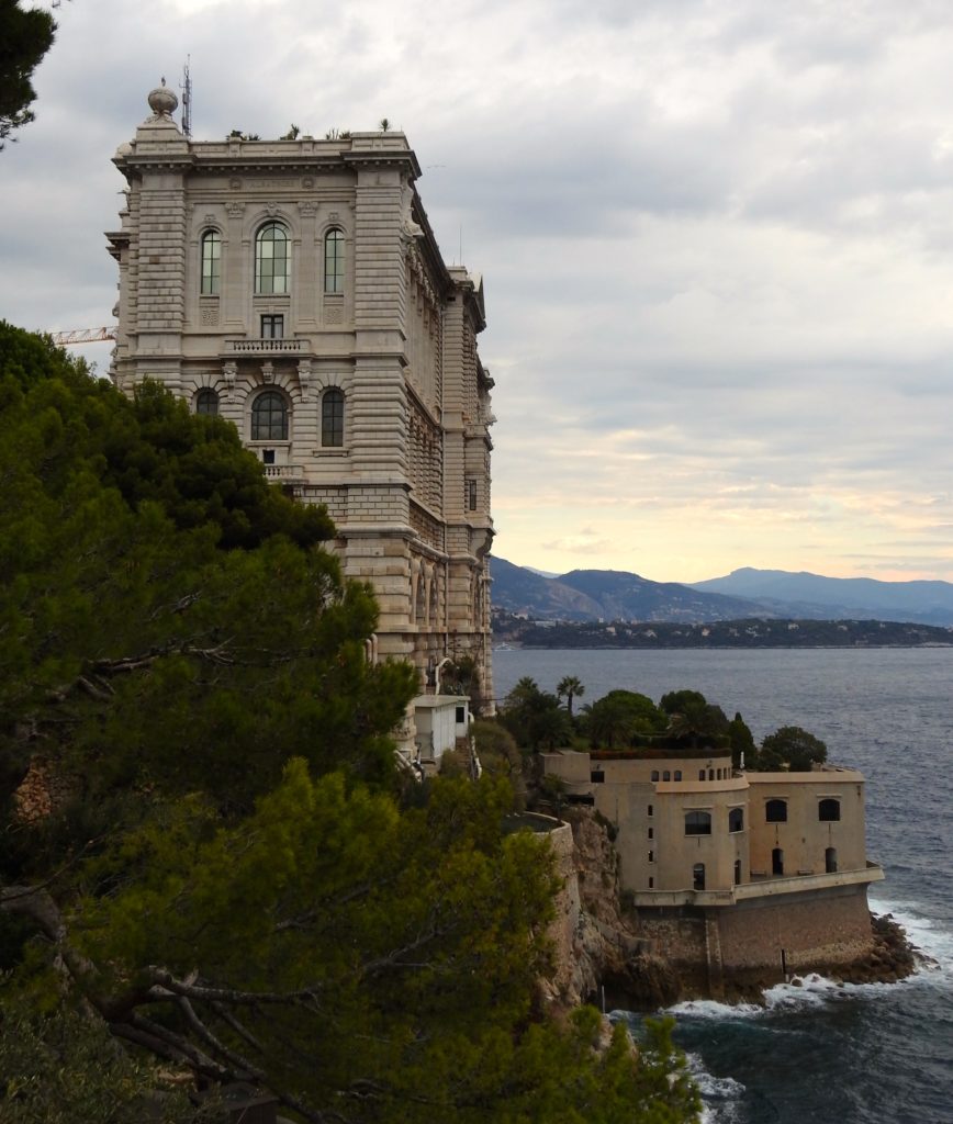 Museum of Oceanography, Monte Carlo, fits snugly into the cliff. www.gypsyat60.com