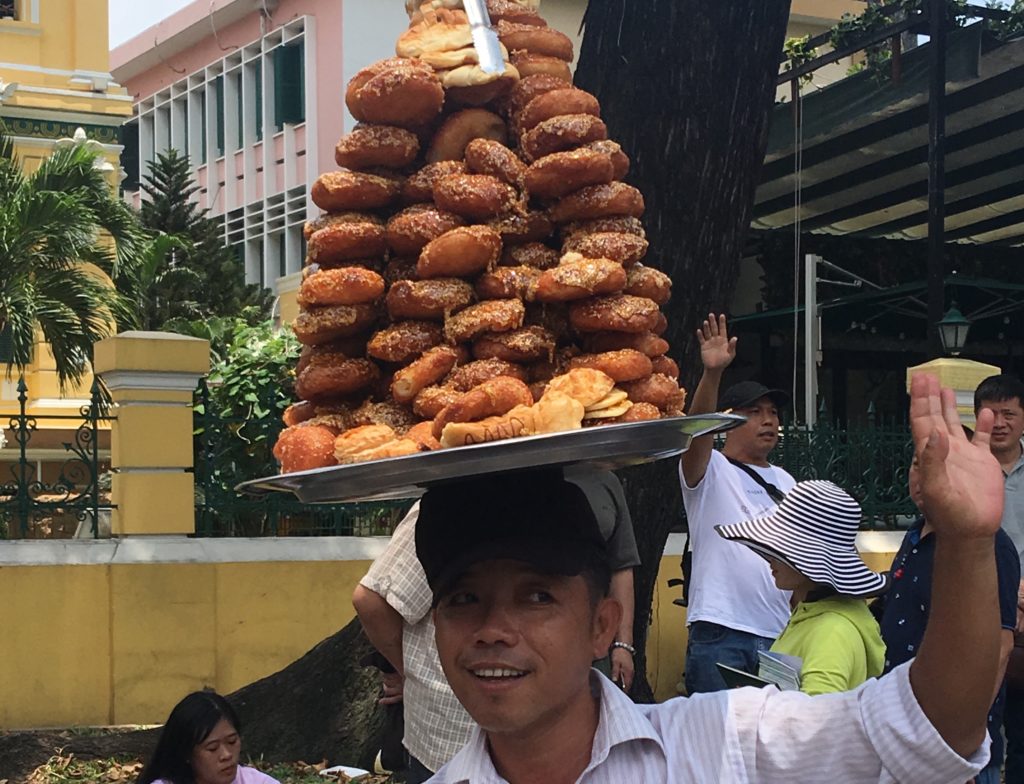 Dancing Donut Man, Ho Chi Minh City, Vietnam. gypsyat60.com
