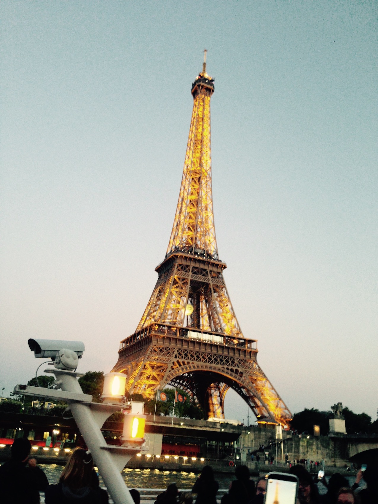 Eiffel Tower, taken from the boat cruise on the River Seine - just approaching sunset.