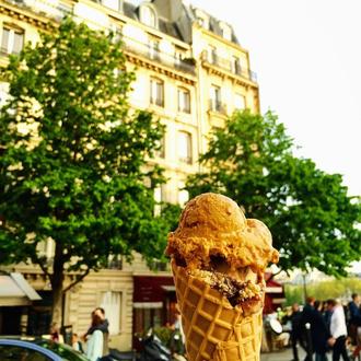 Berthillon Salty Caramel ice-cream, bought from the most famous ice cream shop in Paris.