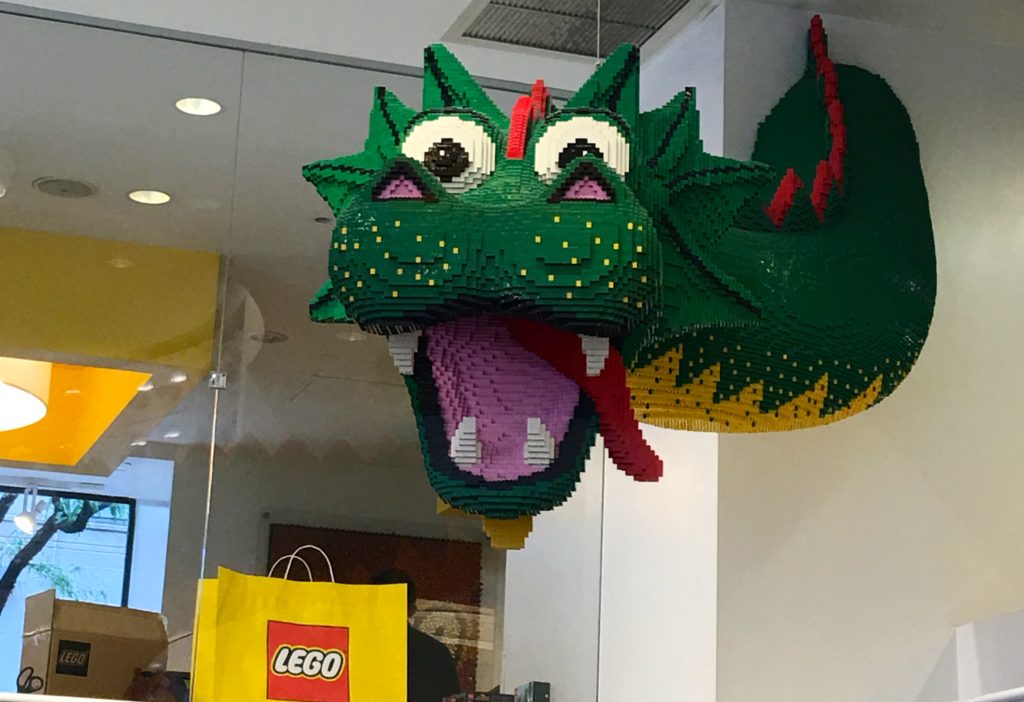 Dragon at the Lego Centre, NYC. www.gypsyat60.com