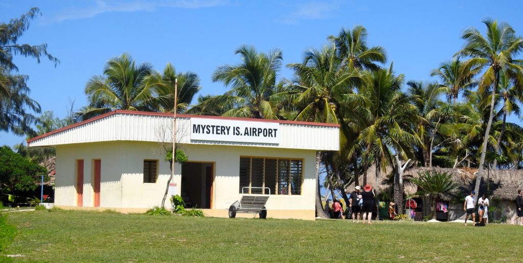 Mystery Island Airport, Vanuatu. Only has a grass landing strip for small planes. www.gypsyat60.com