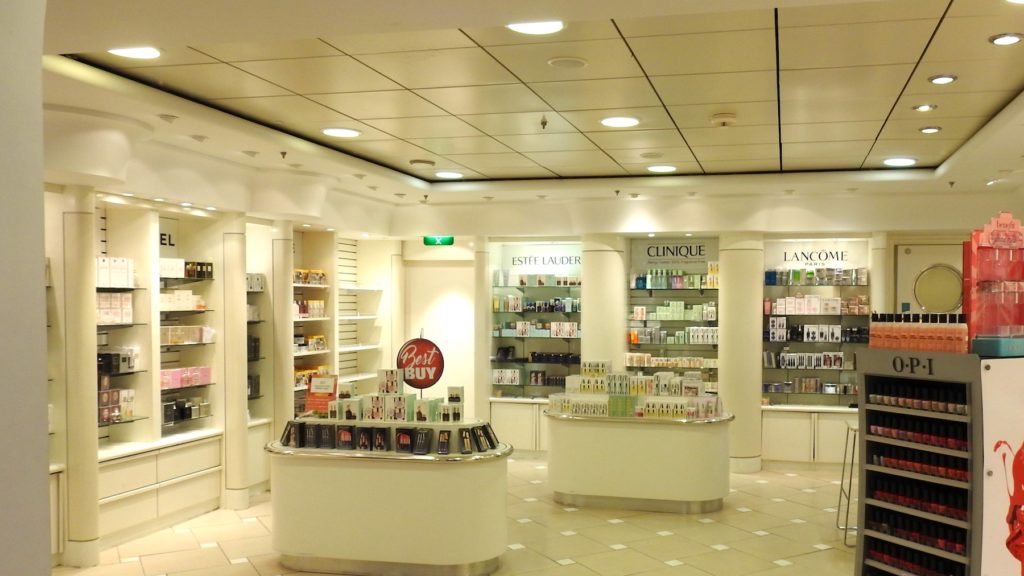 Perfume Store. The shop is one of many on the Royal Promenade, Explorer of the Seas, Royal Caribbean Shipping Line. www.gypsyat60.com