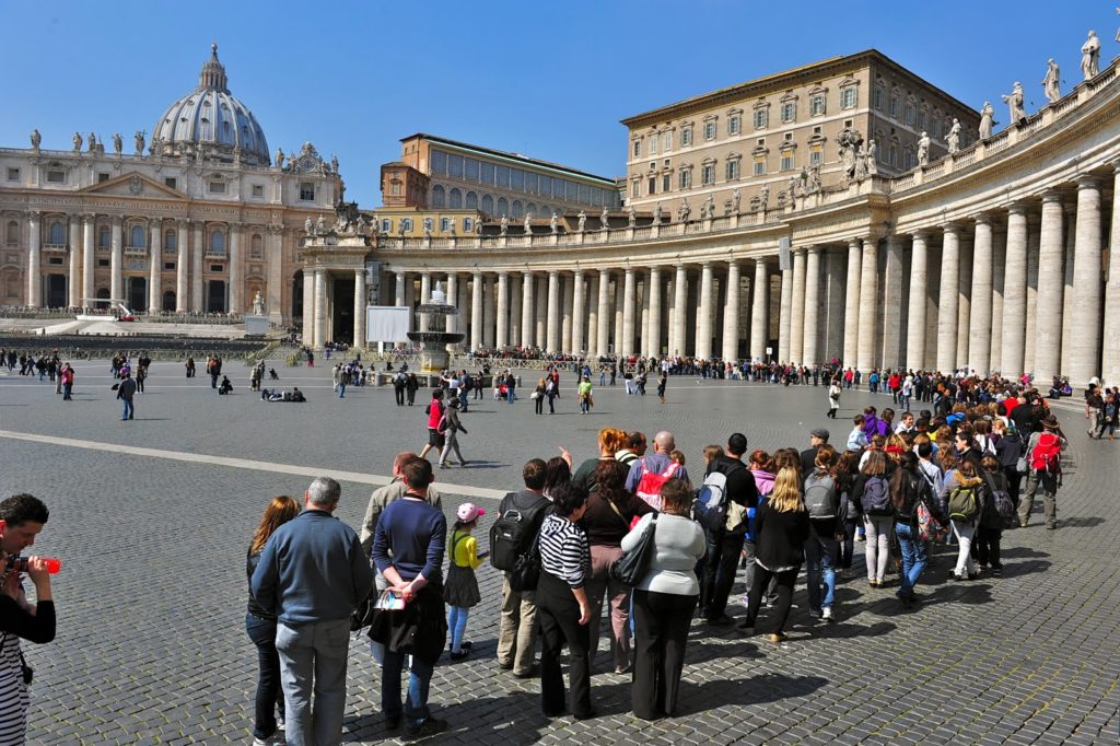 Guided tours offer "skip-the-line queues" such as when visiting the Vatican, Roma. www.gypsyat60.com
