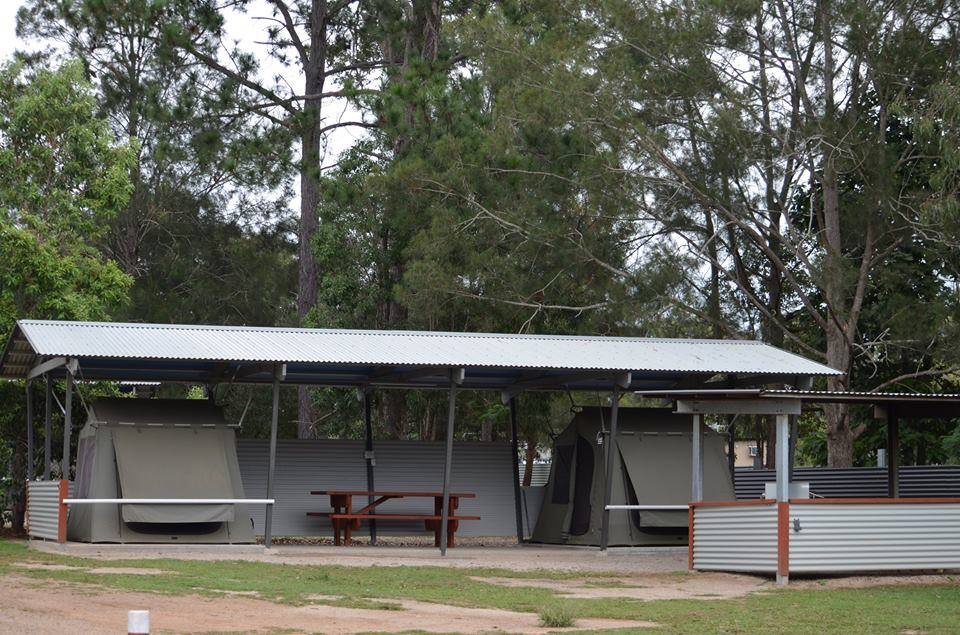 Luxury tents for glamping at Cobb & Co Nine Mile Camping Grounds, Gympie Queensland. www.gypsyat60.com