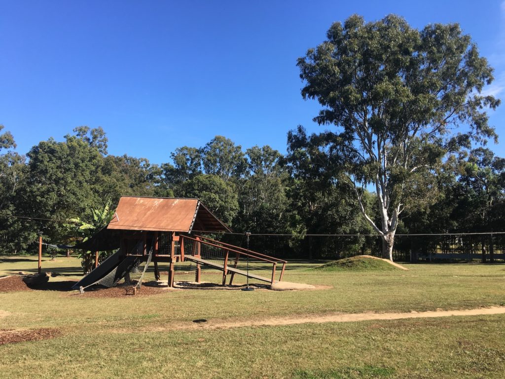 Fort and Flying Fox at Cobb and Co 9 Mile Camping Grounds, Gympie. www.gypsyat60.com