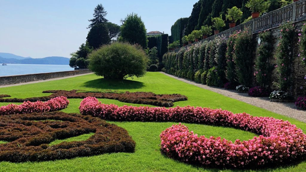 Manicured lawns and vertical gardens at Isola Bella, Lake Maggiore, Nothern Italy. www.gypsyat60.com