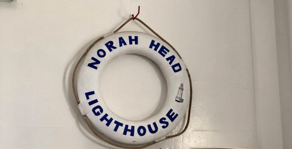 Life Ring on the wall at Norah Head Lighthouse, New South Wales - used many times over the years. www.gypsyat60.com