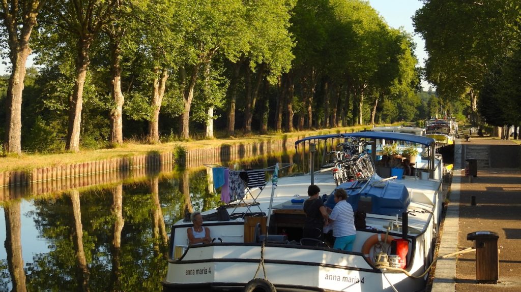 Afternoon sunlight at Rogny-les-7-Ecluses on the Briare Canal, Loire Region, France. www.gypsyat60.com