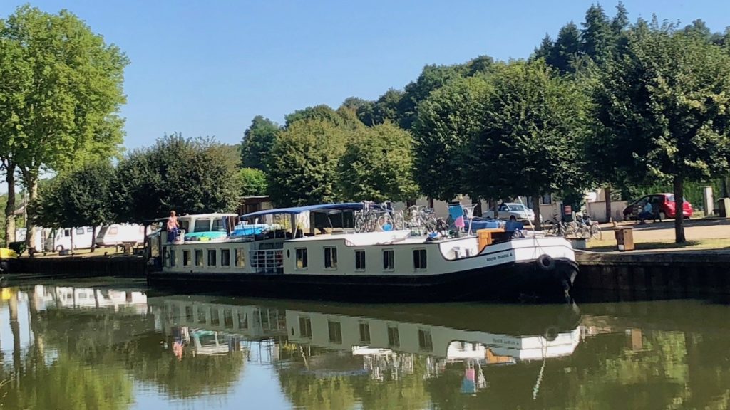 The barge Anna Maria IV - home for 8 days - bike and barge holiday in Loire Valley, France. www.gypsyat60.com